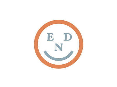 END Smiley badge brand creative group design end logo smiley face wordmark