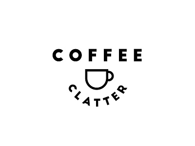 Coffee Clatter badge clatter coffee design mug networkingevent simple wordmark