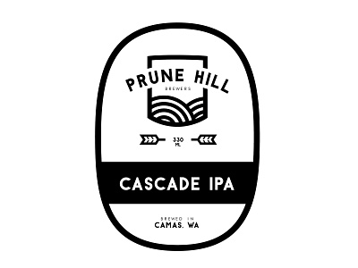 Prune Hill Label beer beer art beer label design ipa label label design simple design thick lines