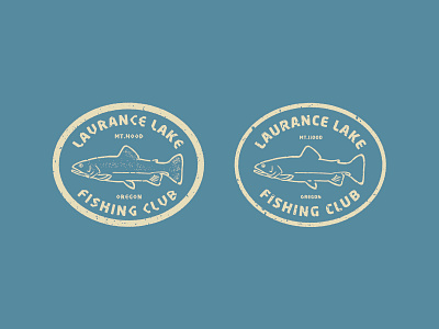 Laurance Lake Fishing Club badge fish fishing fishing club illustration laurance lake mt.hood oregon pnw summer
