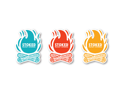 Stoked Flame Stickers