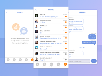 Mobile App - Chat Page for Cheer Up chat chatpage chats mobile mobileapp ui ux