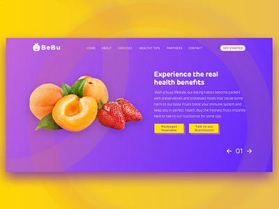 Desktop - Homepage Bebu for Buying Fruits desktop desktop website fruit idea ideas startup ui ui design uiux website