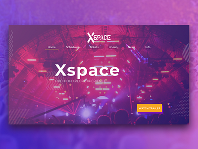 Desktop - Homepage for XSpace from Brilio.net brilio.net interface landing page microsite music event ui ui design uiux ux web website xspace