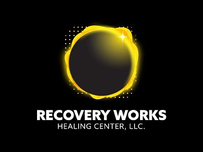 Recovery Works Logo alcohol dayton dots eclipse logo logo design ohio rehab