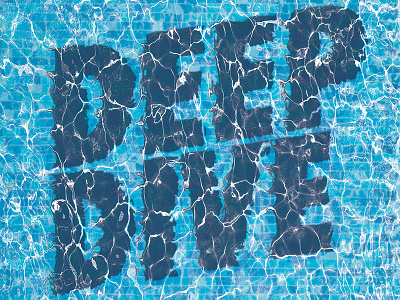 Deep Dive Type distortion photoshop pool type water