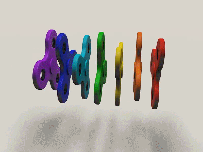 Rainbow Fidget Spinners 3d after effects cinema4d fidget fidget spinner motion spinner