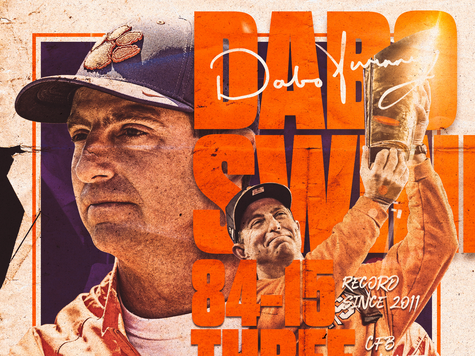 Dabo Swinney Infographic by Brad Lefeld on Dribbble