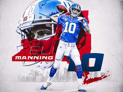 Eli Manning Graphic football giants new york new york giants quarterback sports design