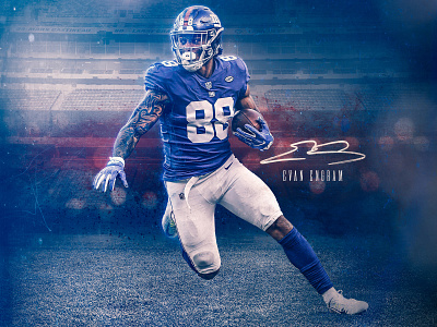 Evan Engram football giants new york giants nfl sports design