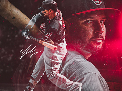 Yonder Alonso baseball indians mlb sports design