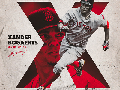 Xander Bogaerts alcs baseball mlb red sox sports design