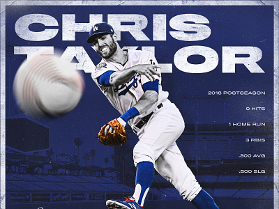 Chris Taylor baseball dodgers mlb sports design world series