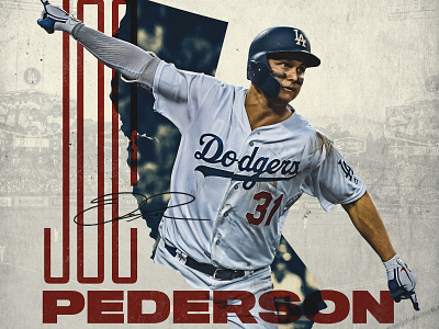 Joc Pederson baseball dodgers mlb sports sports design world series