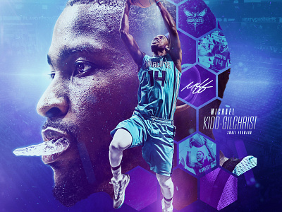 Michael Kidd-Gilchrist basketball charlotte hornets nba sports design