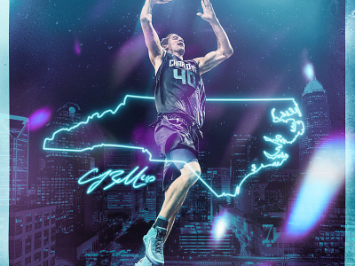 Cody Zeller basketball charlotte hornets nba sports sports design