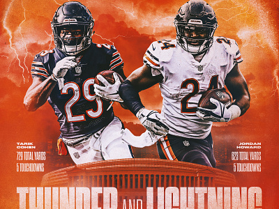 Tarik Cohen & Jordan Howard athlete beardown bears chicago cohen football howard nfl running backs smsports sports