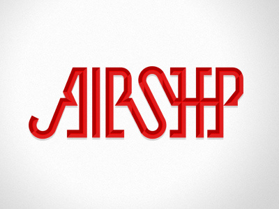 AIRSHP Logo Script1 Red austin bevel branding eboz logo personal red