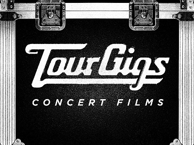Tourgigs DVD Display blackwhite case music print road rocknroll tourgigs