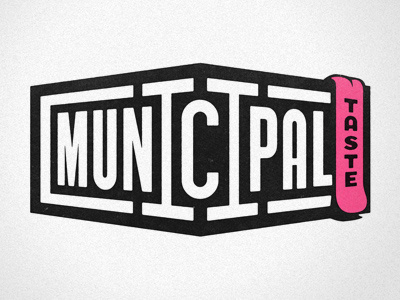 Municipal taste V3 austin eboz logo simple tongue typography