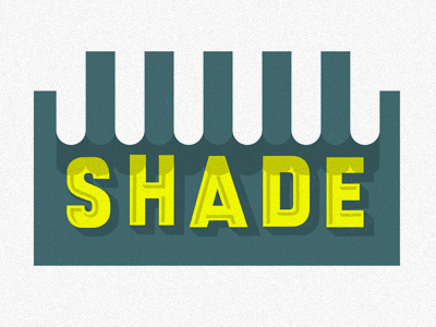 Shade 1 eboz green lettering logo shadow typography yellow
