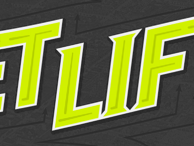 Get Lifted airshp eboz in progress lettering neon type yellow