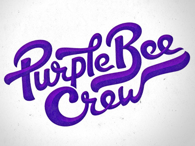 Purplebeecrew2 airshp eboz lettering logo purple script tshirt