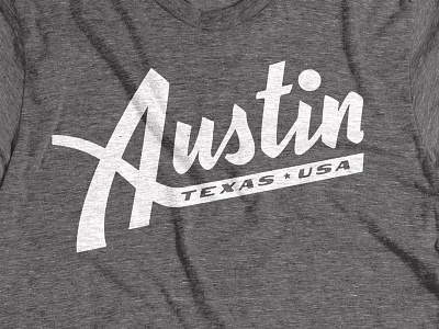 Austin Texas USA - T-shirt WIP austin script shirt texas type