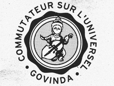 Commutateur Stamp v1 stamp logo 1color music round seal