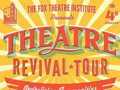 2016 Theatre Revival Tour Poster v4 atlanta fox georgia gigposter overprint poster theater