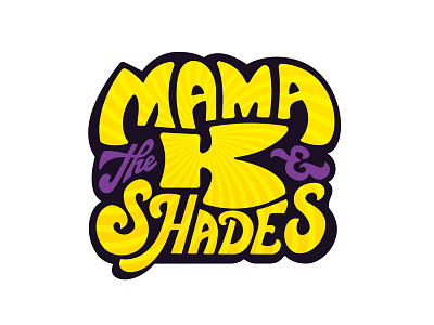 Mama K & the Shades Logo 80s austin funk gold logo retro starburst