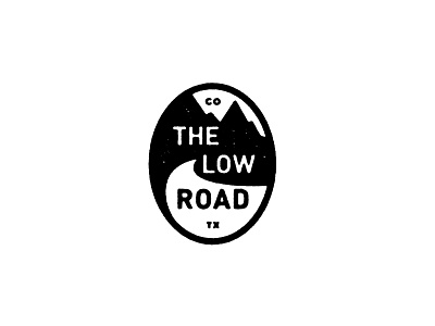 The Low Road - Alternate Logo airshp austin badge colorado logo mountain music patch sticker texas trail badge type