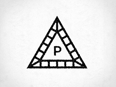 PEQ logo mark airshp austin band black halftone ladder logo music triangle type