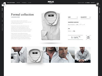 Milk Shirts - 100% MILK clothing design fashion photography web