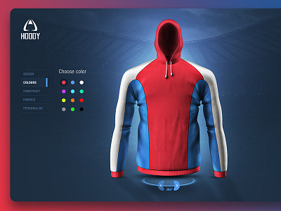 Hoody Design Interface clothing customize fashion simple sports user interface