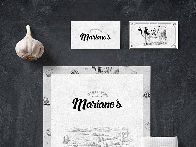 Mariano's Brand Meats art direction branding print design