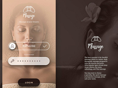 Massage The App graphic design uiux web design