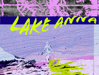 Lake Anna Album Art acid album cover band art graphic design surf surf art