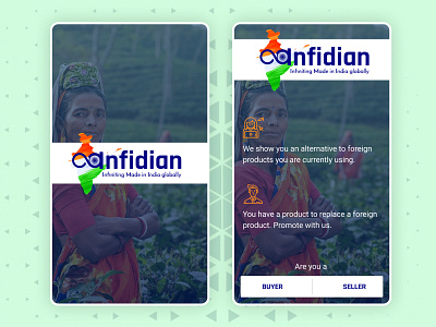 Infidian Spalsh Welcome Screen Design
