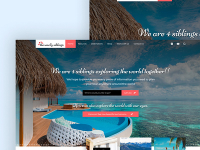 Travel Website branding material ui design user interface