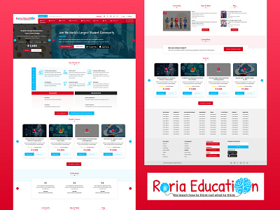 Roria Education branding design edtech illustration material mobile ui ui design user interface vector
