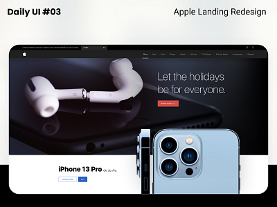 Daily UI #03 Apple Landing Redesign app design apple apple design apple redesign iphone ui design ux design