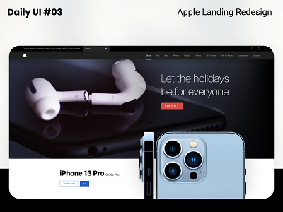 Daily UI #03 Apple Landing Redesign