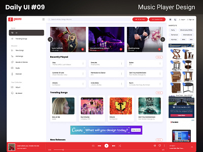 Daily UI #09 Music Player Design ui design