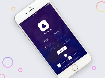 Login Design iphone app design ui design