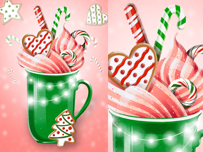 Christmas cup with sweets