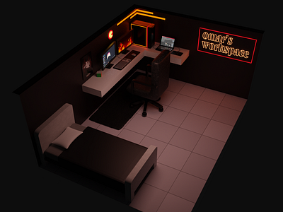 3D room designed by me 3d blender