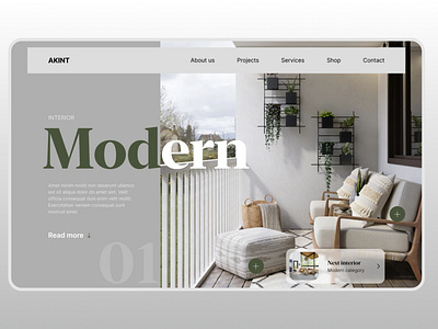 Modern interior website