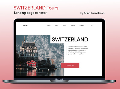 Switzerland tours landing page landing page swiss switzerland tourism tourist travel travelling ui uxui