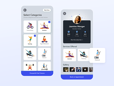Fitness app design fitness fitness app mobile ui uiux